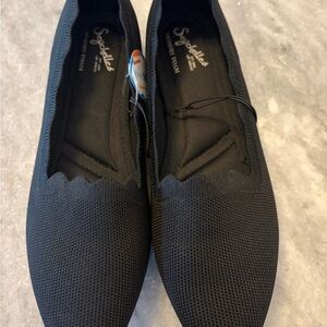 Seychelles women's black memory foam knit ballet flats